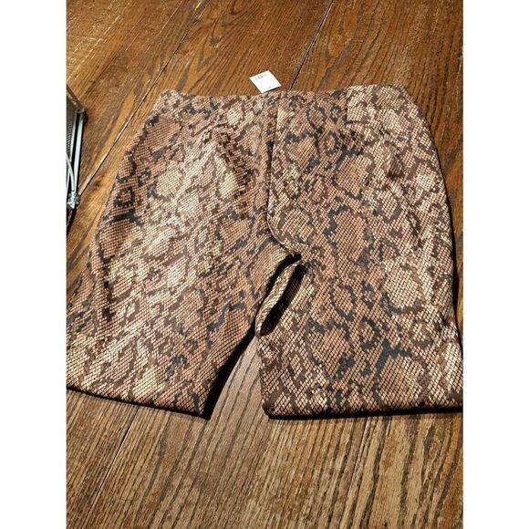 New Cato PIC Perfect Size Large Snakeskin Print Elastic Waist Pull-On Pants - Picture 4 of 4